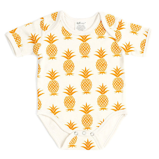 Pineapple - Short Sleeves Onesie - 100% Organic Cotton