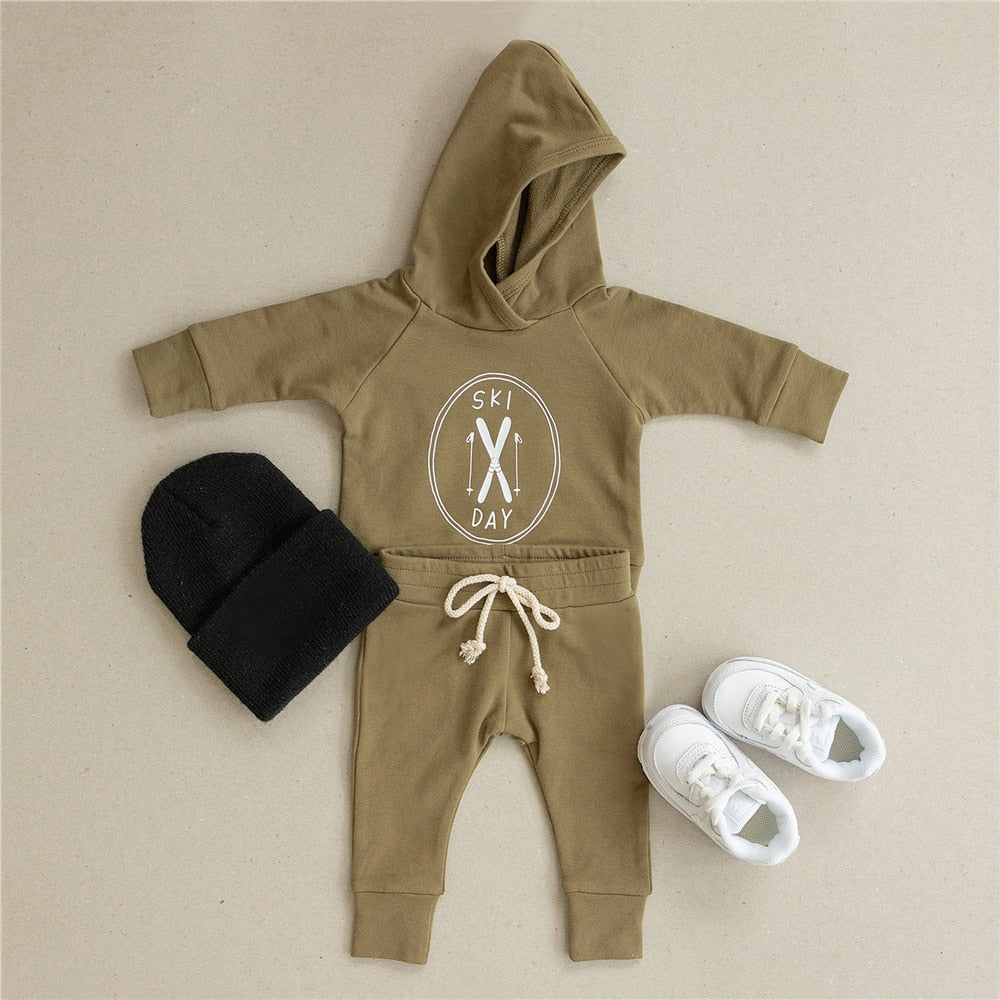 2Pcs Printed Sweatsuit