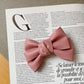 Leather Bow Hairpin