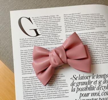 Leather Bow Hairpin