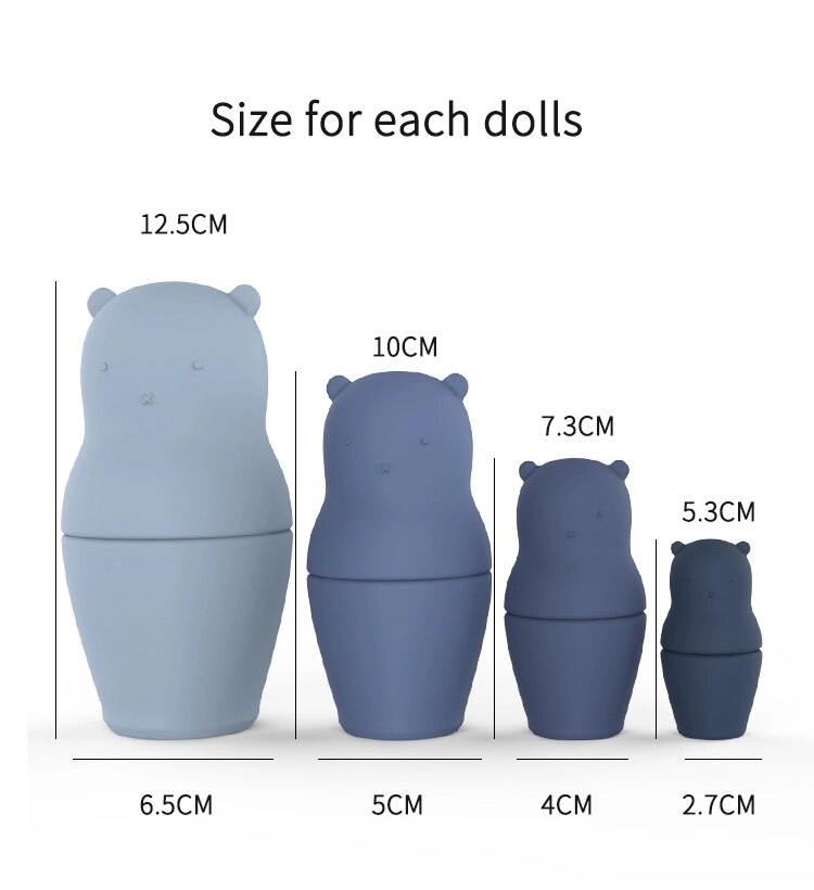 Silicone Matryoshka Toy BPA Free