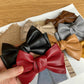 Leather Bow Hairpin