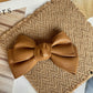 Leather Bow Hairpin