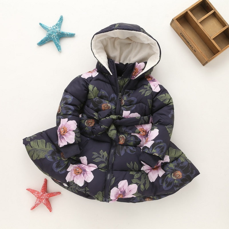 Floral Print Winter Jacket