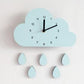 Nordic Style Nursery Clock Wooden Cloud Clock