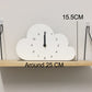 Nordic Style Nursery Clock Wooden Cloud Clock