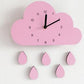 Nordic Style Nursery Clock Wooden Cloud Clock