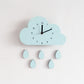 Nordic Style Nursery Clock Wooden Cloud Clock