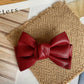 Leather Bow Hairpin