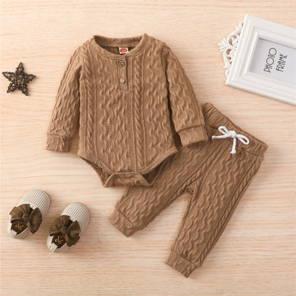 Autumn/Winter Cable Knit 2Pc Suit