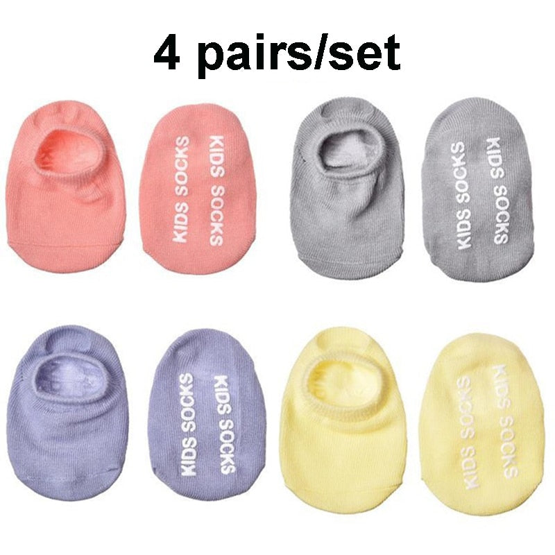 Candy Color Anti-Slip Baby Ankle Socks