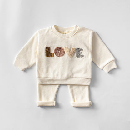 Baby/Toddler LOVE Hoodie Sweatshirt/Pants Set