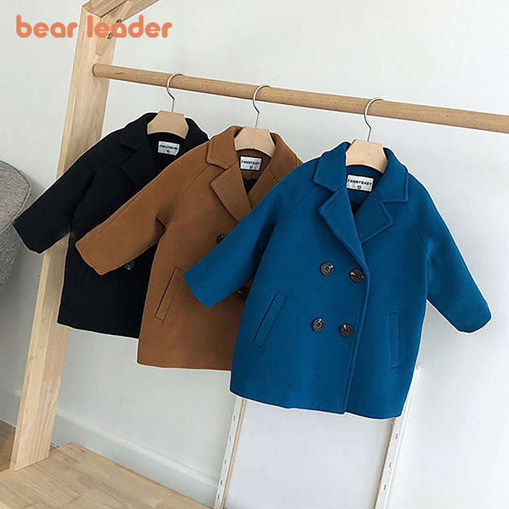 Toddler Woolen Trench Coat