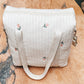 Zipper Embroidered Mommy Bag