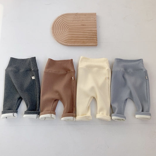 Baby High Waist Fleece Lined Trousers