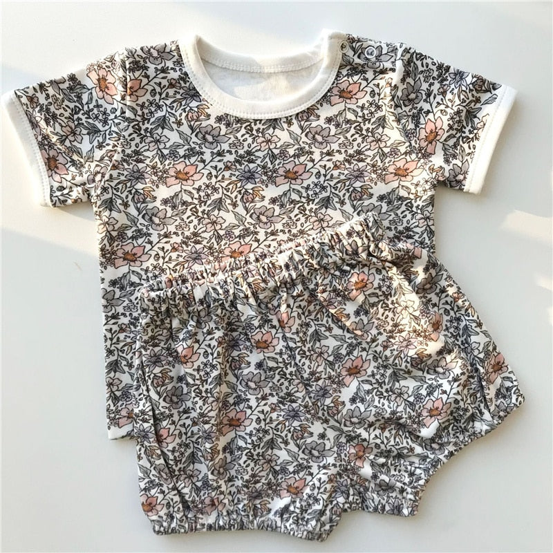 Baby Printed 2Pcs T-shirt/Shorts Set