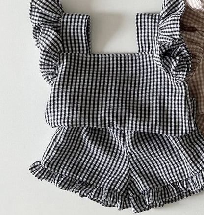 Baby Linen  Ruffle Set