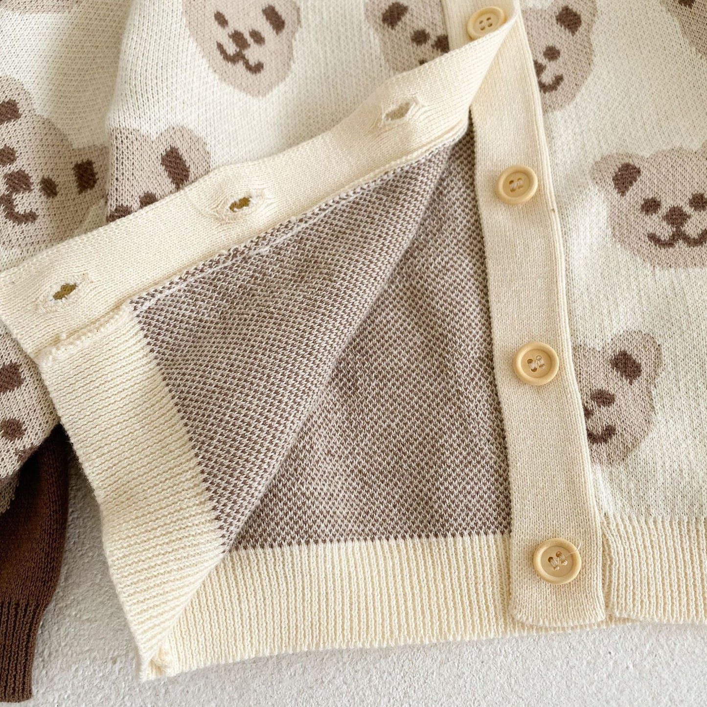 Cardigan Baby Bear Jacquard Knitted Sweater