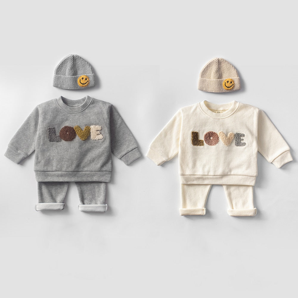 Baby/Toddler LOVE Hoodie Sweatshirt/Pants Set