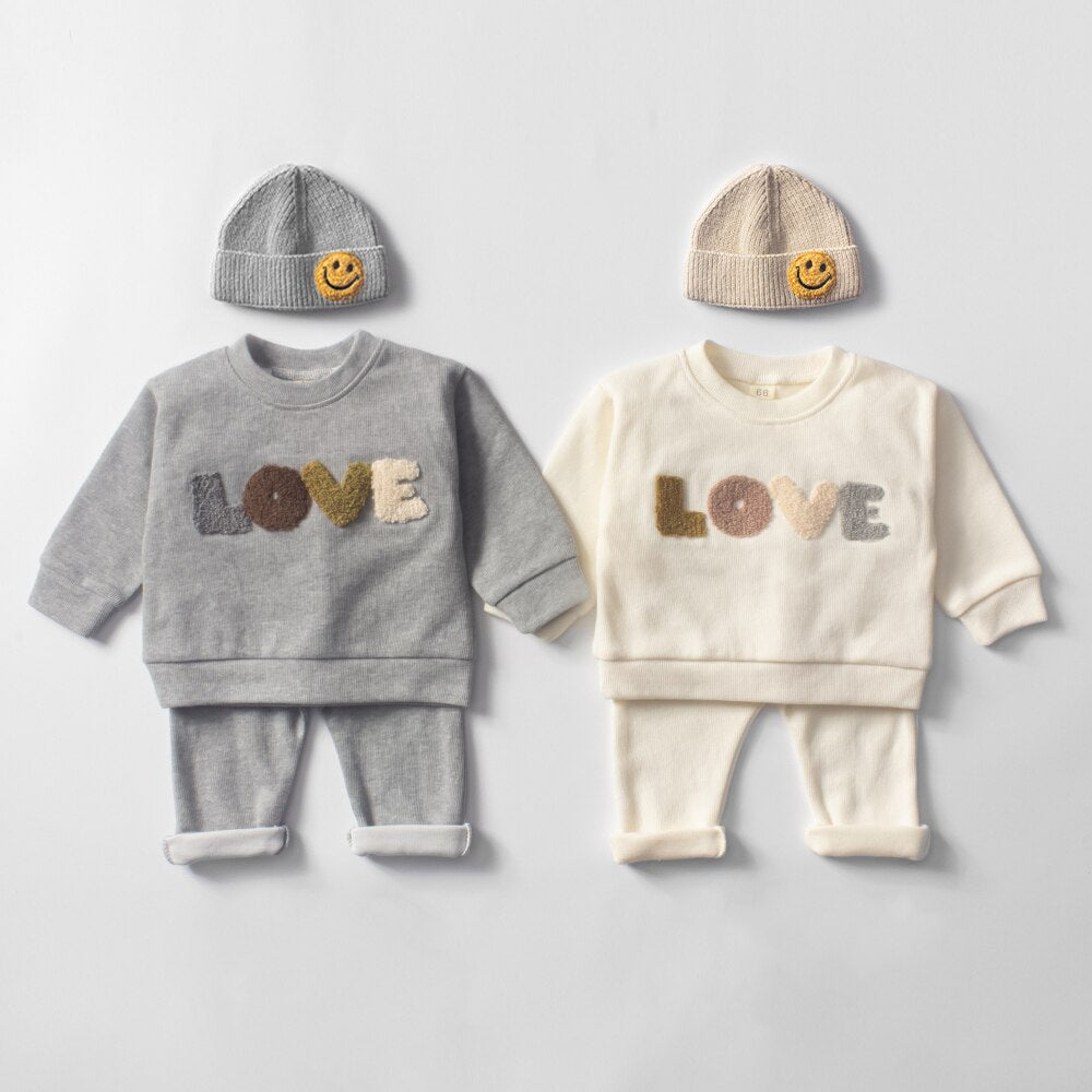 Baby/Toddler LOVE Hoodie Sweatshirt/Pants Set