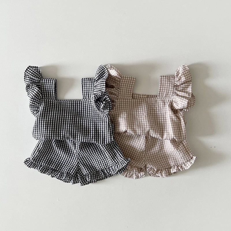 Baby Linen  Ruffle Set