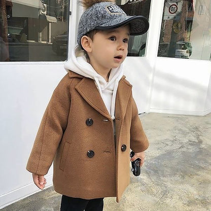 Toddler Woolen Trench Coat