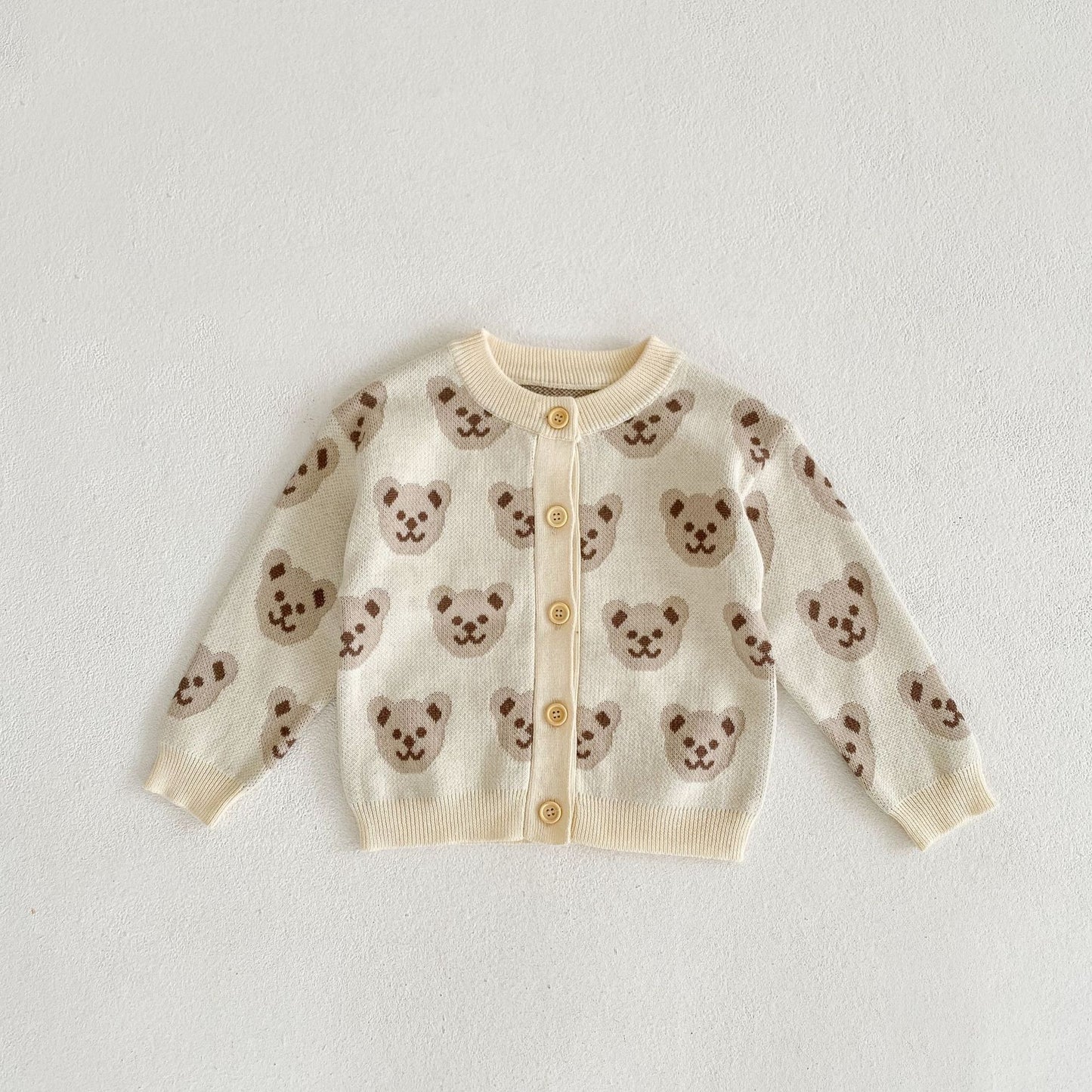 Cardigan Baby Bear Jacquard Knitted Sweater