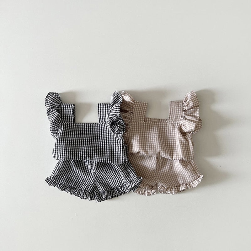 Baby Linen  Ruffle Set