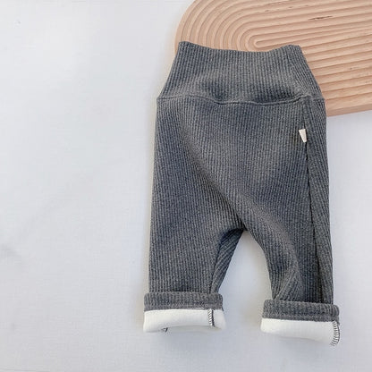 Baby High Waist Fleece Lined Trousers