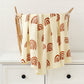 Printed Organic Bamboo Cotton Muslin Swaddle