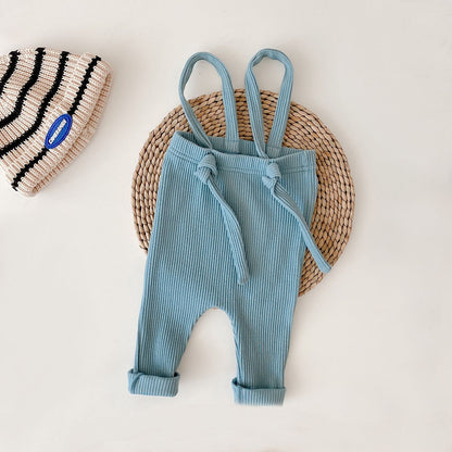 Baby Elastic Knit Overalls