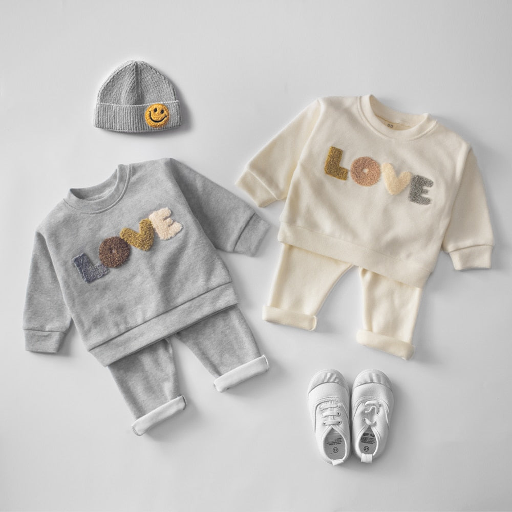 Baby/Toddler LOVE Hoodie Sweatshirt/Pants Set