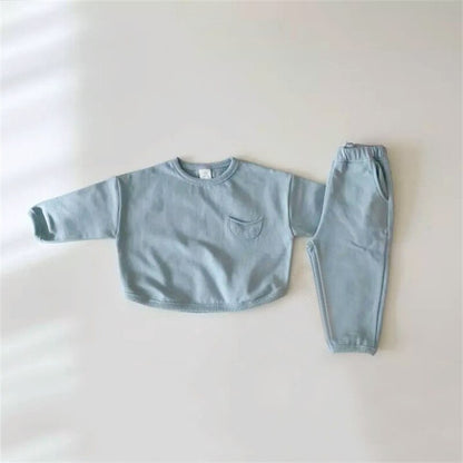 Candy Color Baby Sweatshirt Set