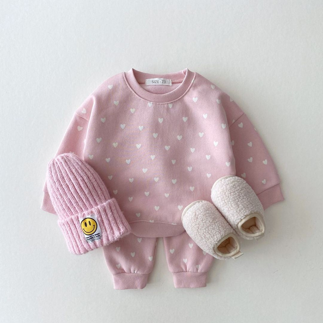 Heart 2pcs Cotton Jogger Set