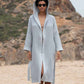 Women's Hooded Turkish Cotton Waffle Robe